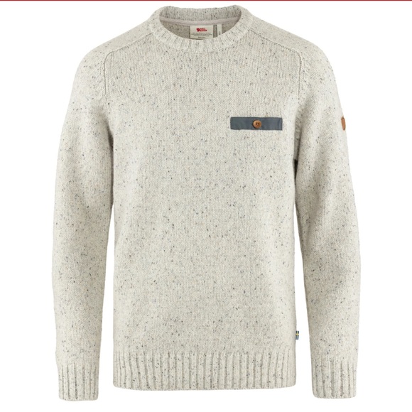 Fjallraven Lada Round Neck Wool Sweater in Chalk White Size Medium - Picture 1 of 13